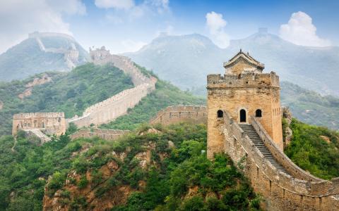 山脉，天空，中国，墙壁