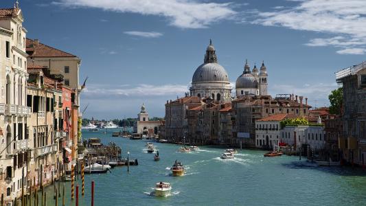 威尼斯，船，运河大