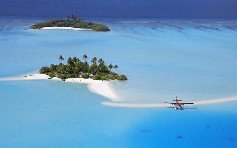 海洋，胰岛，假期，飞机