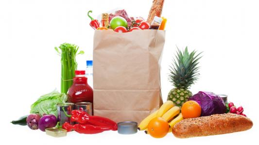 包，食物，蔬菜，野餐
