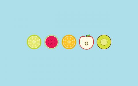 水果，橘子，酸橙，苹果，西瓜，猕猴桃