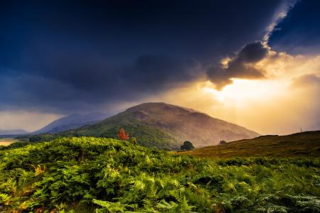 斯凯岛，苏格兰，斯凯岛，苏格兰，云，山，景观
