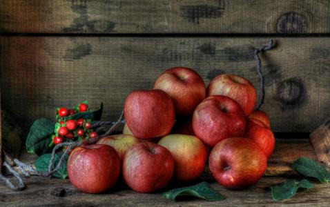 浆果，红色，水果，苹果，成熟