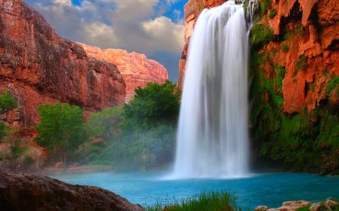 哈瓦苏瀑布，亚利桑那州，美国