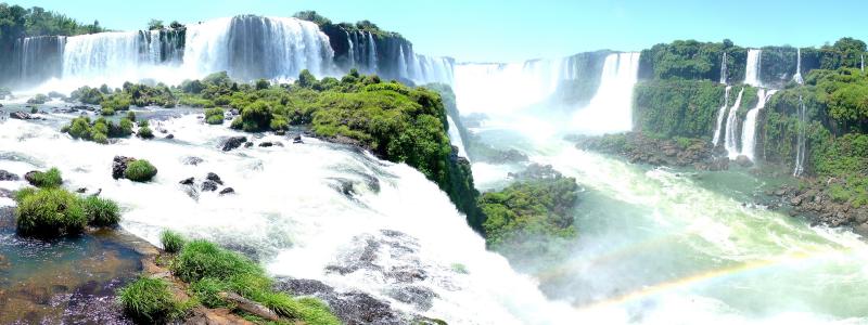 伊瓜苏瀑布，阿根廷，全景，溪流，河流