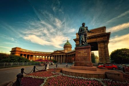 俄罗斯，圣彼得堡，纪念碑，城市