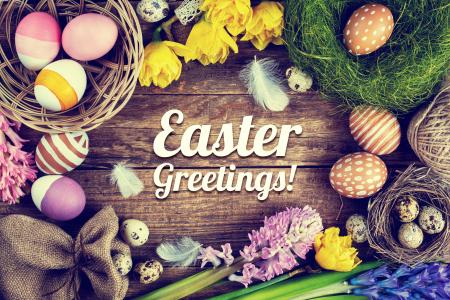 复活节，鲜花，装潢，复活节，鲜花，鸡蛋，鸡蛋
