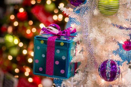 圣诞树，礼物，框，玩具，装饰品，球