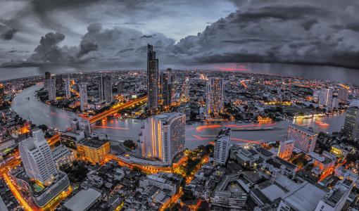 泰国，曼谷，城市，云
