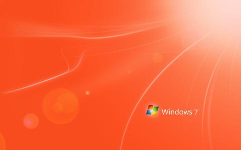 Windows 7，操作系统，橙色，微软