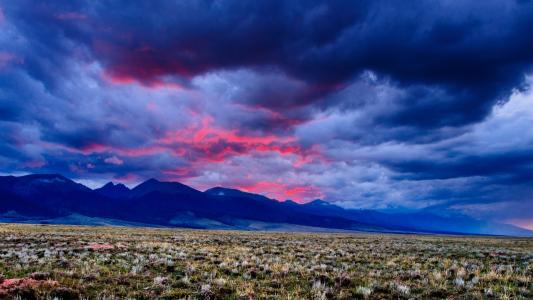 科罗拉多州，科罗拉多州，山脉，日落，云