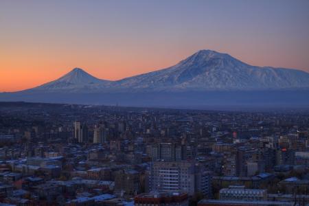 山，景观，亚美尼亚，城市，埃里温