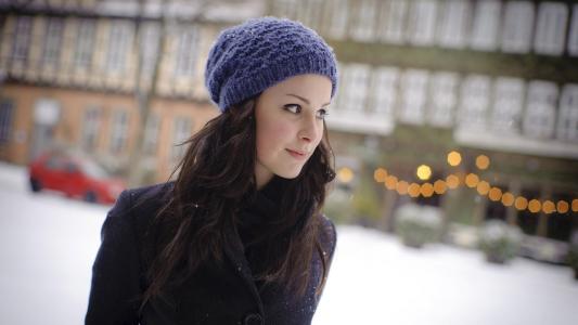 歌手，雪，帽子，Lena meyer-landrut