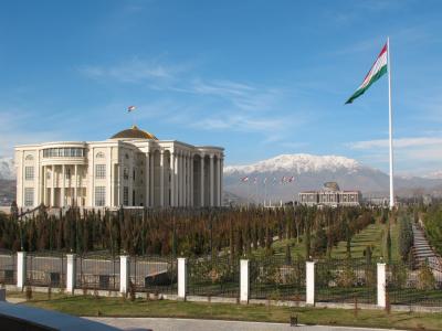 塔吉克斯坦，杜尚别，政府，总统，宫殿，拉赫蒙，冬季