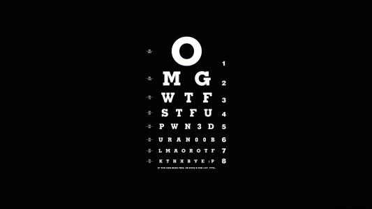视力测试，字母，文字
