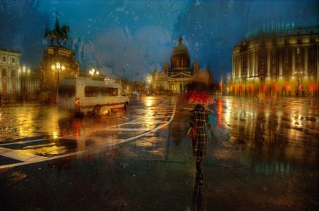 秋天，圣彼得堡，雨，十一月