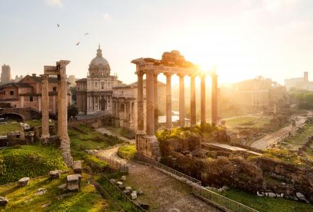 凯旋门Settimio塞维罗，意大利，罗马，农神庙，罗马论坛