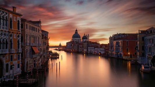 盛大，运河，威尼斯，壁纸
