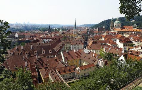 布拉格，全景，视图，屋顶