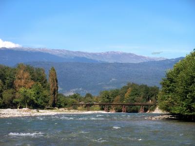 河，Tekhuri，桥，Tamakoni，Samaregl，格鲁吉亚