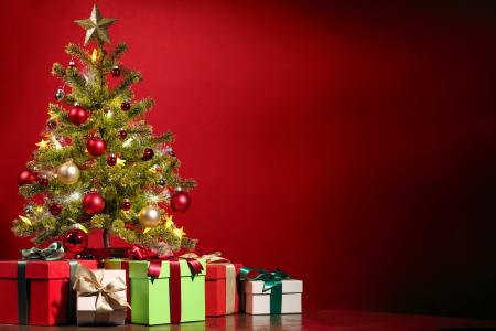 圣诞快乐，新的一年，圣诞树，圣诞装饰