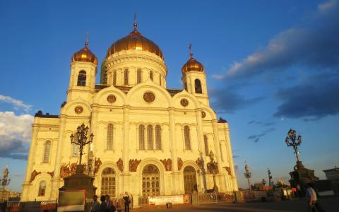 城市，莫斯科，基督救世主大教堂