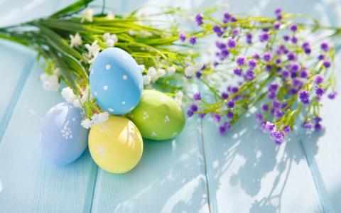 鲜花，鸡蛋，微妙，复活节，春天，柔和，假期，装饰