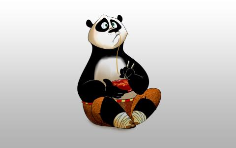 功夫熊猫，面条，功夫熊猫，筷子