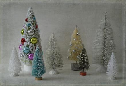 装饰，新的一年，背景，圣诞树