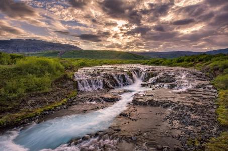 冰岛，冰岛泉水的收获使命Bruarfoss