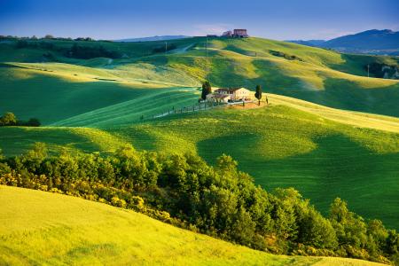 自然，托斯卡纳，阳光，景观，夏天，农村，意大利