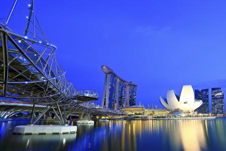 桥梁，滨海湾金沙，新加坡