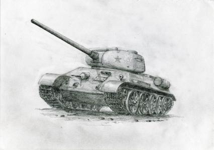 t 34，绘画，坦克