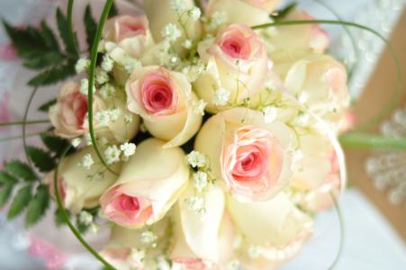 假日，婚礼，鲜花，玫瑰