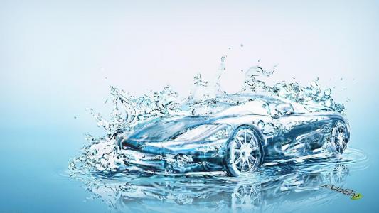 汽车，水，喷雾