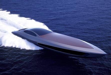 灰色的设计，快速，标准的工艺122，超级游艇