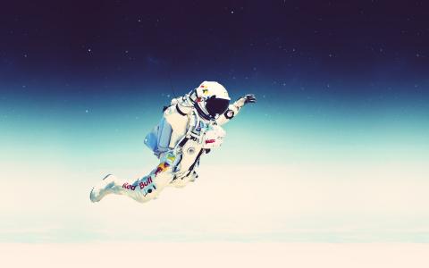 跳，宇航员，空间，天空