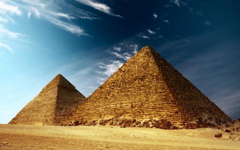 金字塔，埃及，沙漠