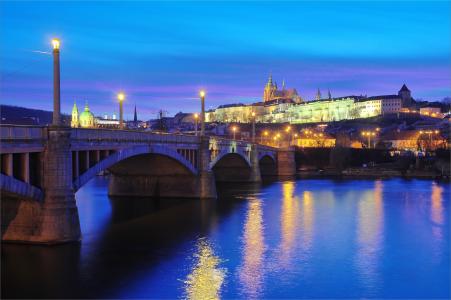 捷克共和国，布拉格城堡，鬃毛桥