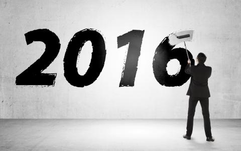 2016年，男人，数字，节日，新的一年