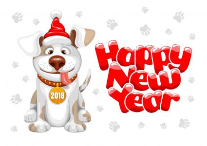 狗，狗年，新年，新的一年，2018年，假期，年，狗