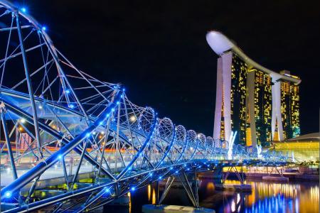 晚上，城市，酒店，新加坡，新加坡