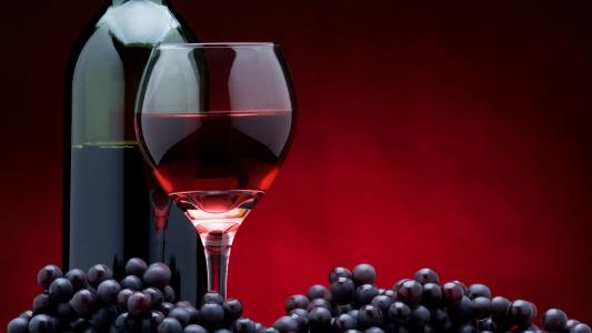 葡萄酒，玻璃瓶，葡萄