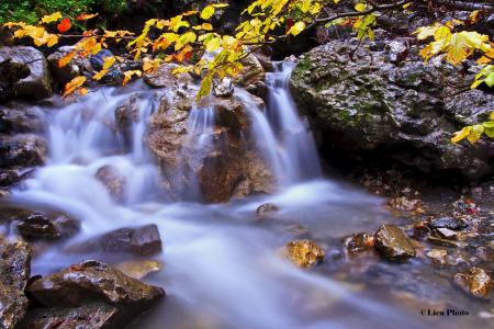 河，瀑布，秋天，岩石，岩石，性质