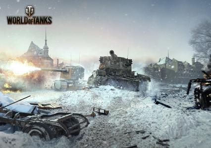 坦克世界，坦克世界，坦克，破坏，冬天