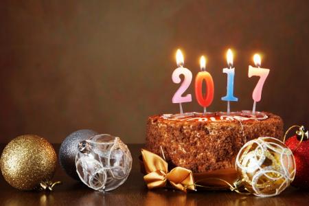 新，一年，节日，蜡烛，毛皮树，玩具，蛋糕