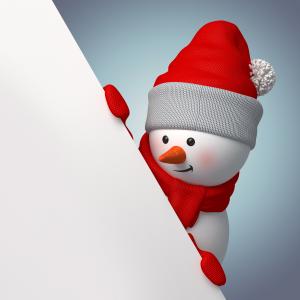 雪人，3d，可爱，横幅，圣诞，新年，这使得