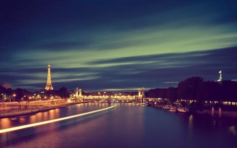 河，法国，城市，巴黎