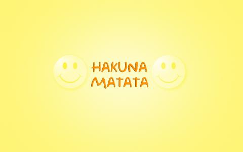 字，hakuna马塔塔，从卡通的短语