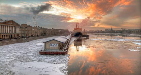 冬天，霜，圣彼得堡